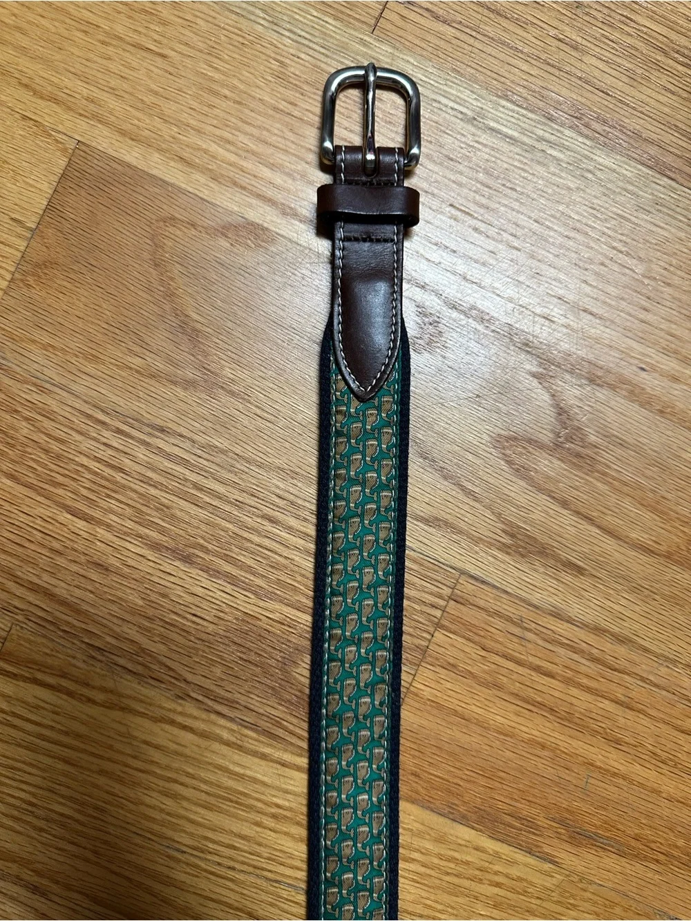 Vineyard Vines Boys Classic Whale Belt in Green